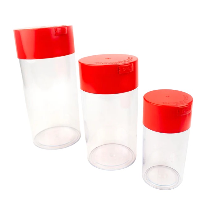 Acrylic Airtight XL 3 in 1 Jar - Assorted colors Lid Clear Bottom