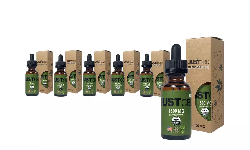 JUSTCBD Hemp Seed CBD Oil Tincture 50Mg