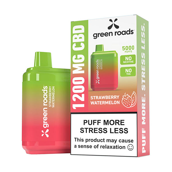 Green Roads CBD Puff 1200mg 5000 Puffs (10 packs per/disp)