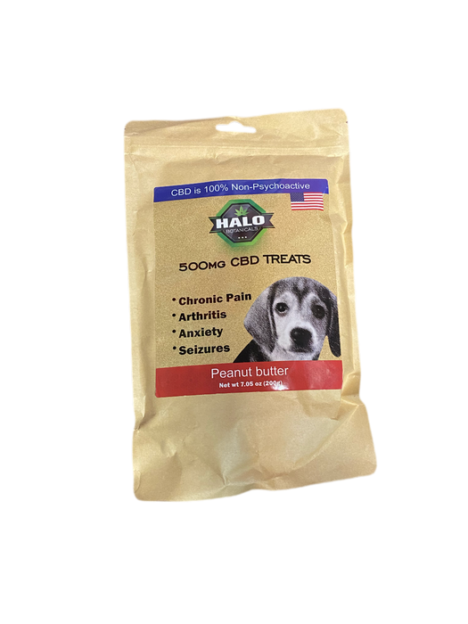 HALO BOTANICALS 500MG CBD TREATS PEANUT BUTTER 200G