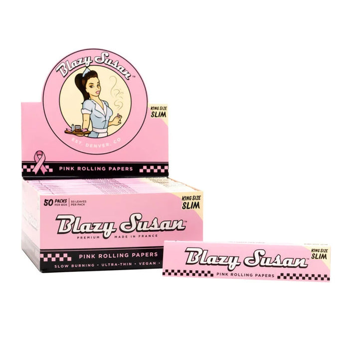 Blazy Susan King Size Slim Rolling Papers 50 Packs/ Display