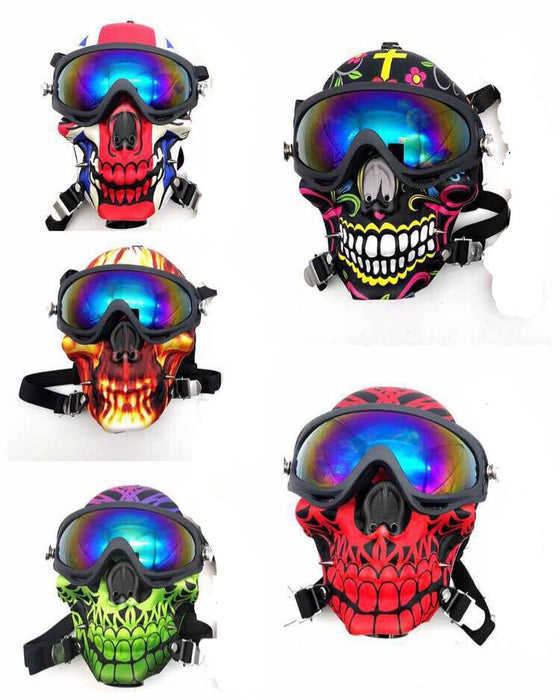 Mix Colors Gas Mask With Rainbow Glasses