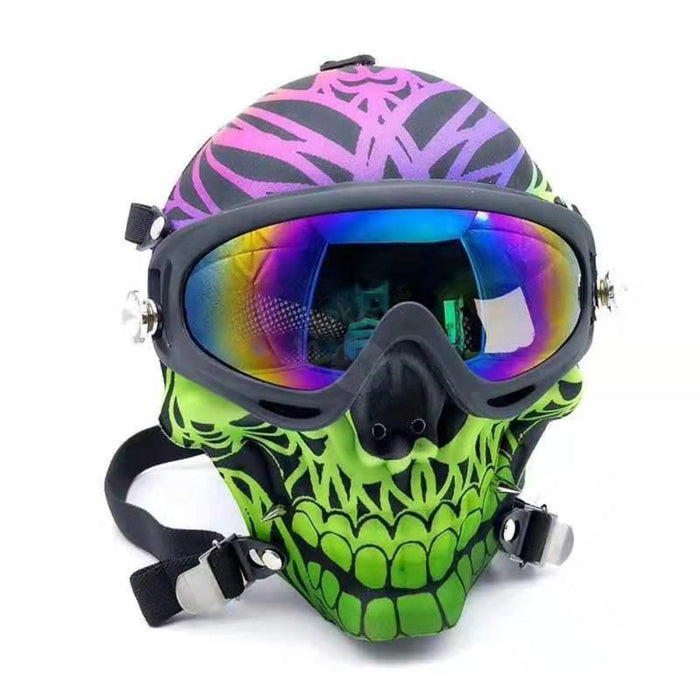 Mix Colors Gas Mask With Rainbow Glasses