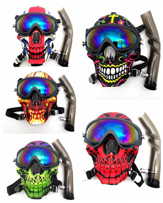 Mix Colors Gas Mask With Rainbow Glasses