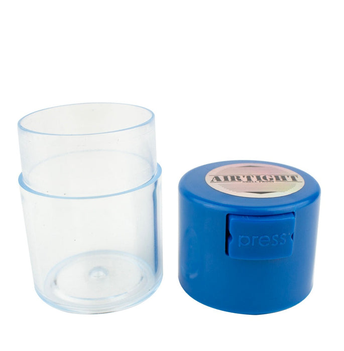 Acrylic Air Tight Mini Jar 60mL 2oz. - Colored Lid Clear Bottom