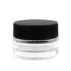 7mL Black Plastic Top Clear Glass Jar Container