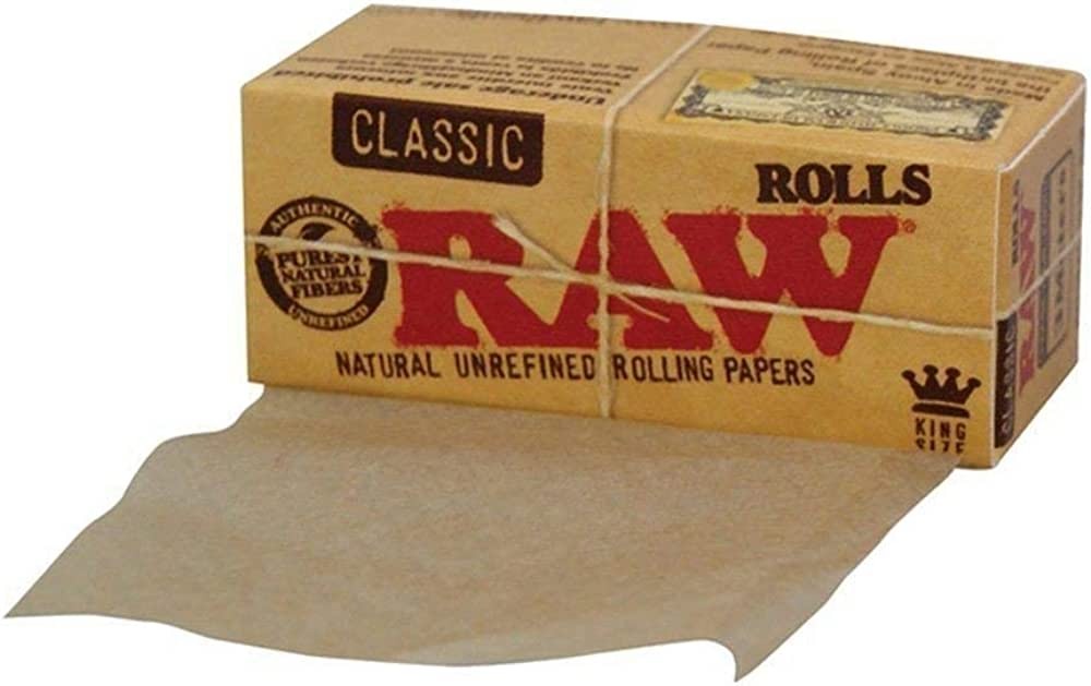 Raw Rolls Classic King Size Rolling Paper (3 Meter Roll / 12 Per Box)